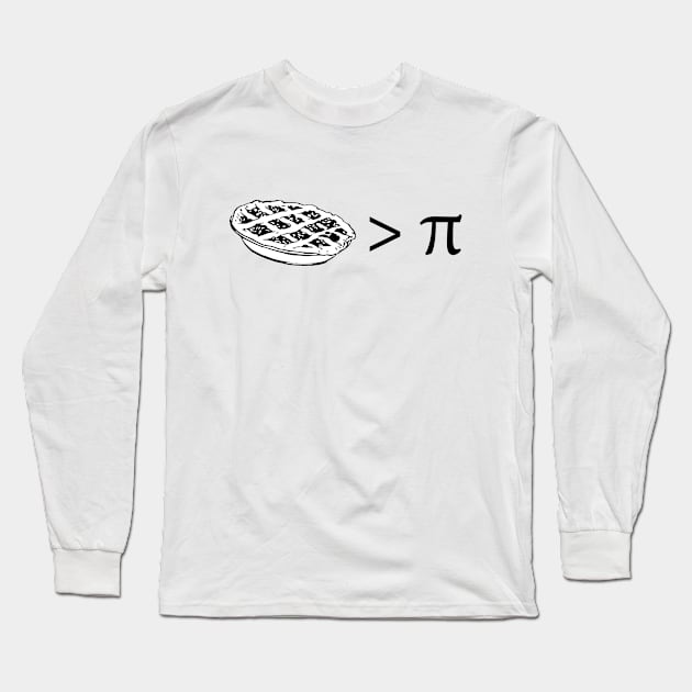 Pie is greater than PI Long Sleeve T-Shirt by fiercewoman101